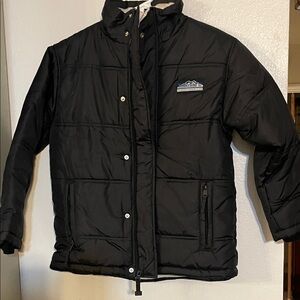 Timberland Youth Black Puffer Jacket with Logo
